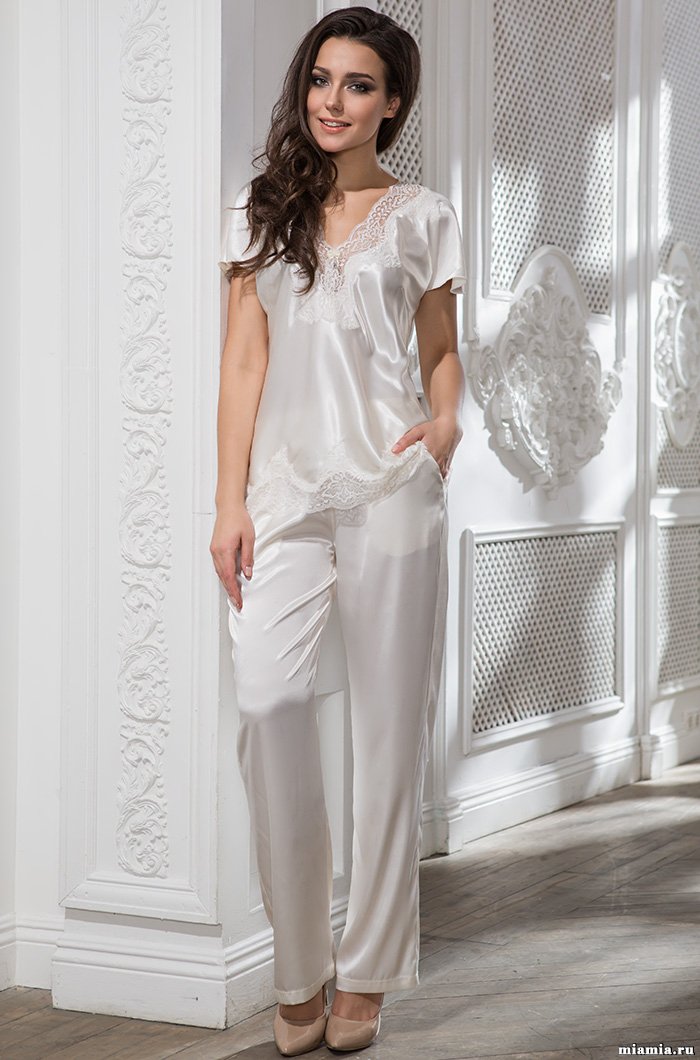 Isabella 3186W White Pyjama set