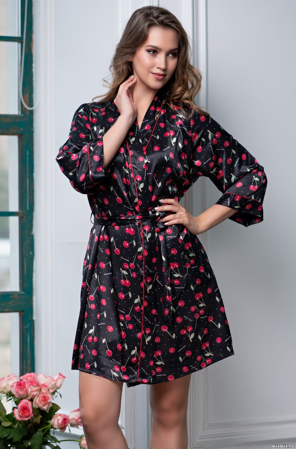 Cherry 8683 Short Dressing Gown