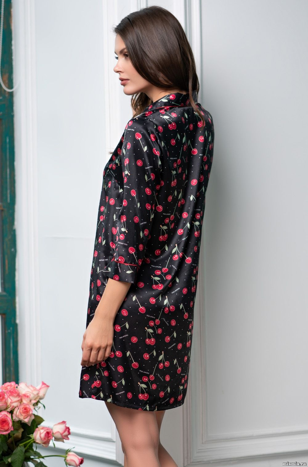 Cherry 8687 Button-up Nightshirt
