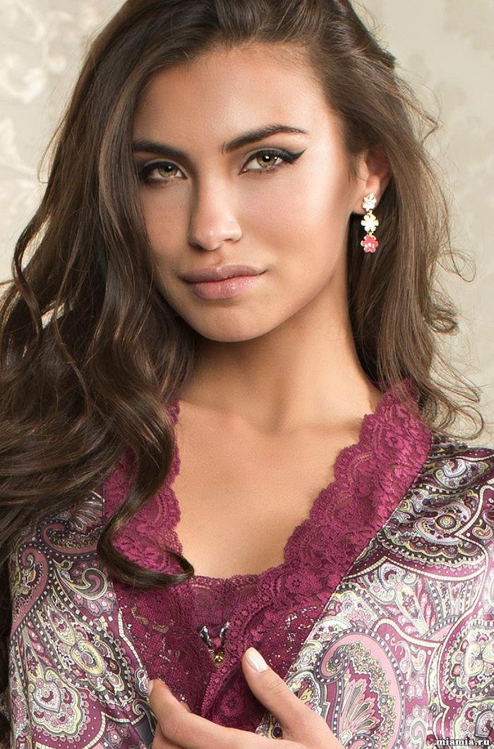 Satin Short Dressing Gown Adel 9403